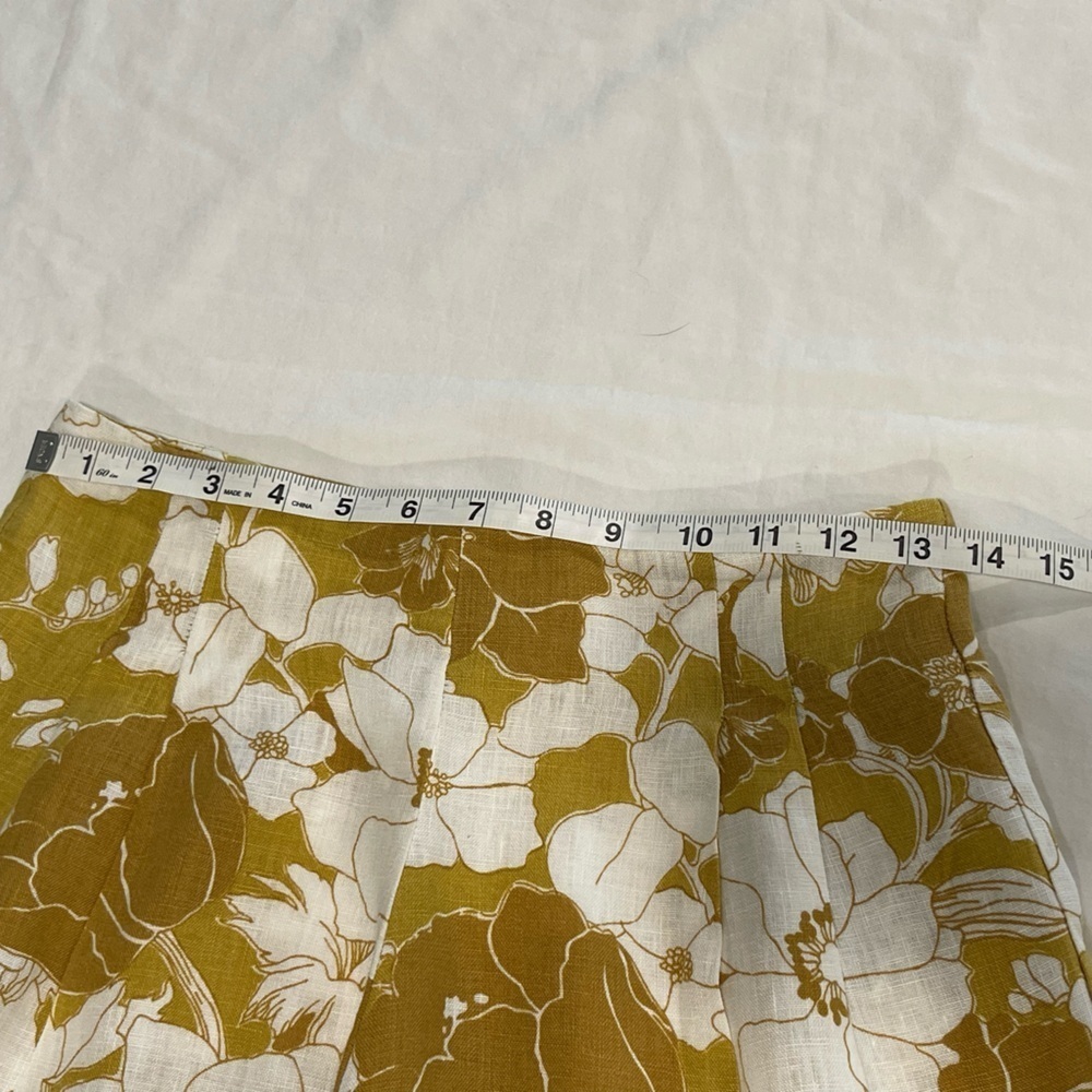Anthropologie | Faithful the Brand Floral Wide Leg Linen Pants | Size 6 - Picture 6 of 10